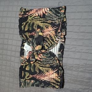 Tropical smocked tube top